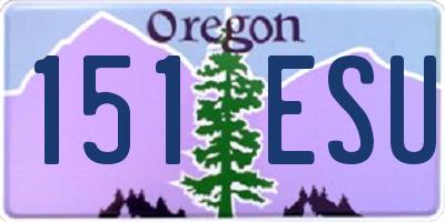 OR license plate 151ESU