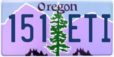 OR license plate 151ETI