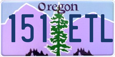 OR license plate 151ETL