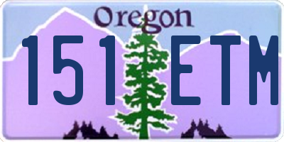 OR license plate 151ETM