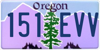 OR license plate 151EVV