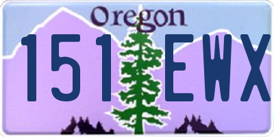 OR license plate 151EWX