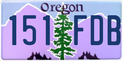OR license plate 151FDB