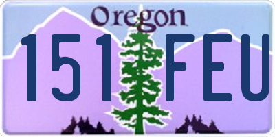 OR license plate 151FEU