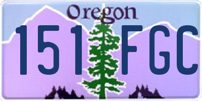 OR license plate 151FGC
