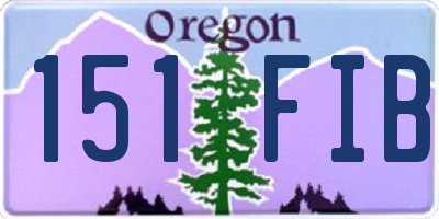 OR license plate 151FIB