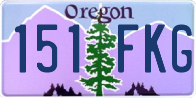 OR license plate 151FKG