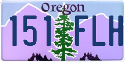 OR license plate 151FLH