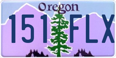 OR license plate 151FLX