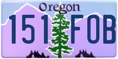 OR license plate 151FOB