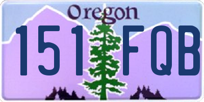 OR license plate 151FQB