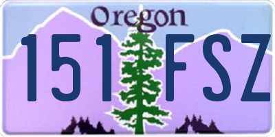 OR license plate 151FSZ