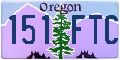 OR license plate 151FTC