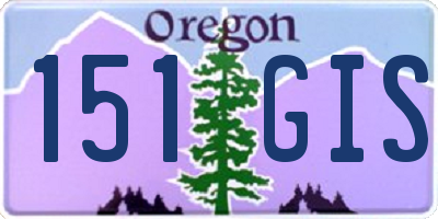 OR license plate 151GIS