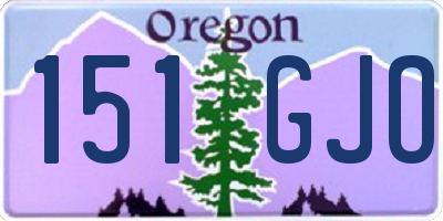 OR license plate 151GJO