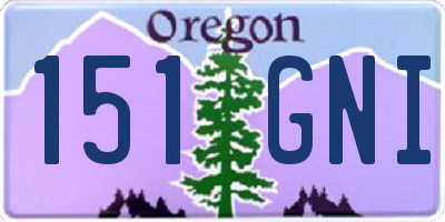 OR license plate 151GNI