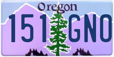 OR license plate 151GNO