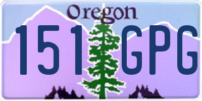 OR license plate 151GPG