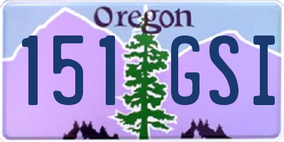 OR license plate 151GSI