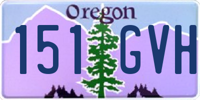 OR license plate 151GVH