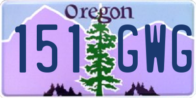 OR license plate 151GWG