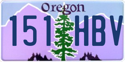 OR license plate 151HBV