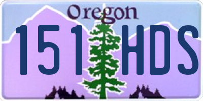 OR license plate 151HDS