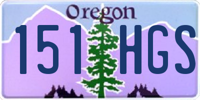 OR license plate 151HGS
