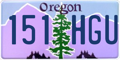 OR license plate 151HGU