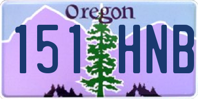 OR license plate 151HNB