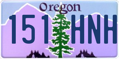 OR license plate 151HNH
