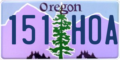 OR license plate 151HOA