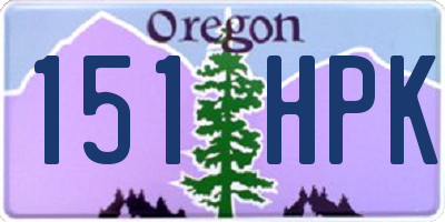 OR license plate 151HPK