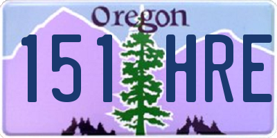 OR license plate 151HRE