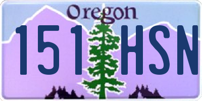 OR license plate 151HSN