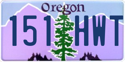 OR license plate 151HWT