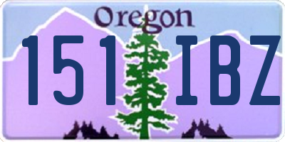 OR license plate 151IBZ