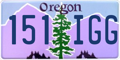 OR license plate 151IGG