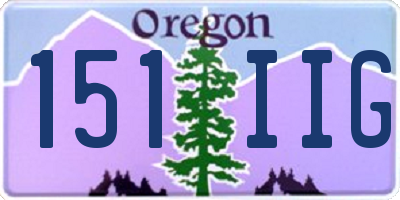 OR license plate 151IIG