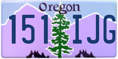OR license plate 151IJG