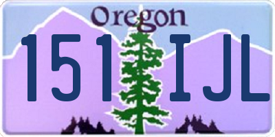 OR license plate 151IJL