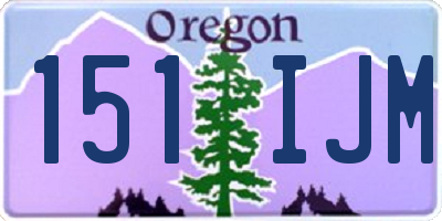 OR license plate 151IJM