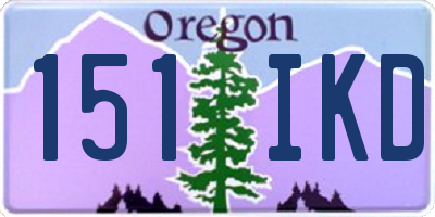 OR license plate 151IKD