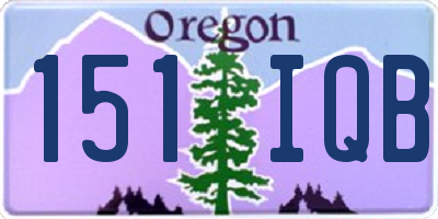 OR license plate 151IQB