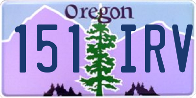 OR license plate 151IRV