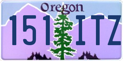 OR license plate 151ITZ