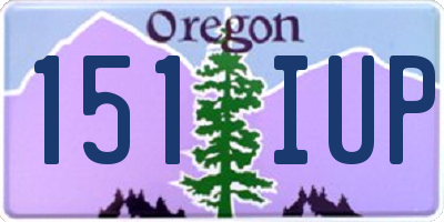 OR license plate 151IUP