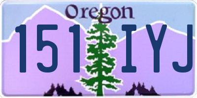 OR license plate 151IYJ