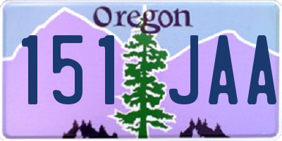 OR license plate 151JAA