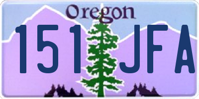OR license plate 151JFA